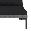 VidaXL Patio Sofas 3pcs with Cushions Half Round Poly Rattan - 4 of 4
