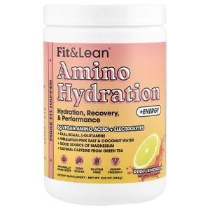 Fit & Lean Amino Hydration + Energy, Pink Lemonade, 12.8 oz (363 g) - 1 of 3