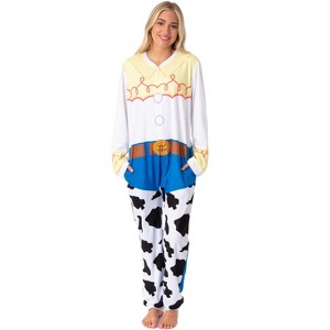 Disney Womens' Toy Story Movie Jessie Costume Footless Union Suit Multicolored - 1 of 4