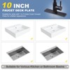 WOWOW 10 in. x 2.44 in. x 0.33 in. Stainless Steel Kitchen Sink Faucet Hole Cover Deck Plate - 3 of 4