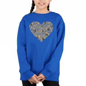 LA Pop Art Fall Vibes  - Girl's Word Art Crewneck Sweatshirt - 1 of 4