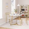Dining Table Set for 2,Kitchen Table & Chairs,Modern Round Kitchen Table Set,3 Piece Dining Room Table Set for Small Space,Apartment,Studio,Dinner - 4 of 4