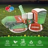 WhizMax 125 Pcs Football Plates and Napkins Set Serve 25, Football Disposable Tableware Set - Plates, Cups, Snack Bowls, Straws - 4 of 4