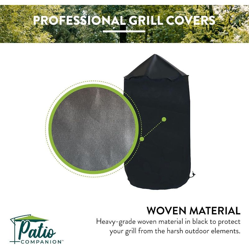 Patio Companion Professional Grill Cover, 5 Year Warranty, Heavy-Grade UV Blocking Material, Waterproof and Weather Resistant, 4 of 8