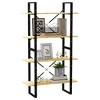 vidaXL 4-Tier Book Cabinet 31.5"x11.8"x55.1" Solid Pine Wood - 4 of 4