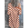 Women's Checkered Button Up Long Cardigan - Trendsi - 2 of 2
