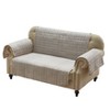 Reversible Phoenix Loveseat Furniture Protector Slipcover Tan: Pet-Friendly, Machine Washable - Greenland Home Fashions - 2 of 4