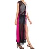 LA LEELA Women's Open Front Summer Vacation Beachwear Long Bathing Suit Duster Cardigan Holiday Swimwear Coverups Casual Beach M-L Pink, Solid - 3 of 4