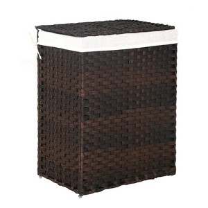 FDW Laundry Basket 90/110L Foldable with Lid & 6 Laundry Bags Clothes Hamper - 1 of 4