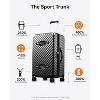 LUGGEX 28 Inch Trunk Luggage Expandable with Spinner Shock Absorbing Wheels, Checked Large 28 Inch, Charcoal Metallic - 2 of 4