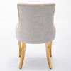 APRILSOUL Modern Style with Curved Gold Upholstered Comfort for Dining/Lounge, Accent Seating with Textured Fabric & One - Piece Structure Set of 2 - 4 of 4