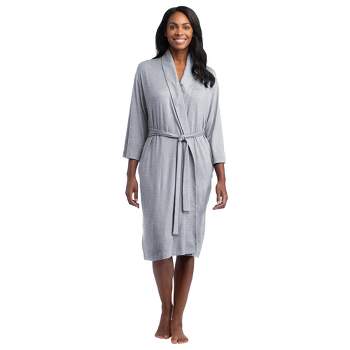 Softies Women's Dream Jersey Robe 2X/3X Heather Gray.