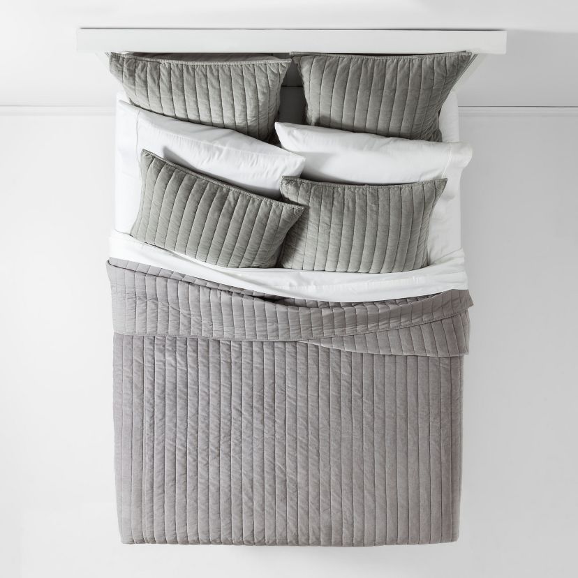 Channel Stitch Velvet Bedding Collection - Threshold