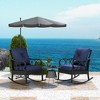 Outsunny Outdoor Wicker Rocking Chair with Padded Cushions, Aluminum Furniture Rattan Porch Rocker Chair w/ Armrest for Garden, Patio, and Backyard - 2 of 4