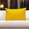 HomeRoots 12" X 18" Yellow Cotton Lumbar Throw Pillow - 2 of 4