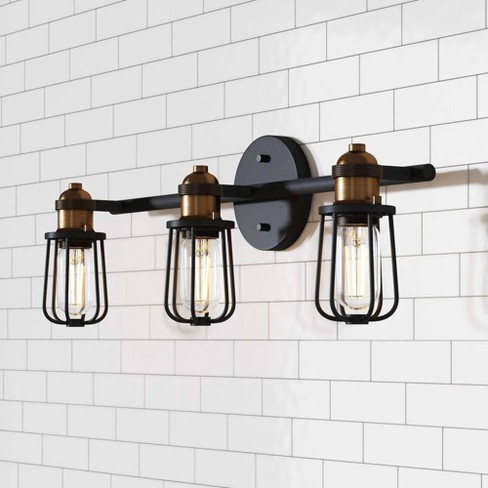 Industrial vanity deals light fixtures