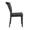 Outdoor Dining Chairs Set of 2, Stackable Chairs with UV-Resistant PE Rattan and Steel Frame, for Patio, Garden, Balcony, Supports 400lbs - 3 of 4