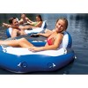 Intex 58854EP River Run Single Person Inflatable Connecting Lounge Tube Chair w/ Mesh Bottom, Backrest, Built In Cupholders, & Patch Repair Kit, Blue - image 3 of 4