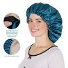 Anna-Kaci Silk Sleep Bonnet Adjustable Elastic Band Smooth Hair Protection Cap for Curly and Natural Hair - 3 of 4