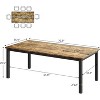 Coucheta 71/79" Industrial Dining Table for 6-8 - Rustic Wood & Metal Frame, Multi-Use, Scratch-Resistant - 2 of 4