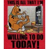 Scooby Doo This Is All I'm Willing To Do Today Youth Red Graphic Tee - image 2 of 3