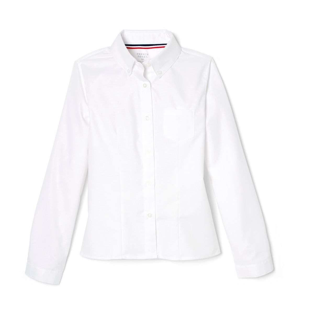 French Toast School Uniform Girls Long Sleeve Fitted Oxford Shirt (Feminine Fit) - thumbnail 3