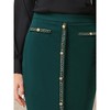 INSPIRE CHIC Women's High Waist Business Work Tweed Trim Button Decor Bodycon Skirts - 4 of 4
