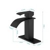 ChicFurnit Bathroom Sink Faucet Waterfall Spout Single Handle for Elegant Vanity Sink, Black, 10.43"*8.07"*2.83" - 3 of 4