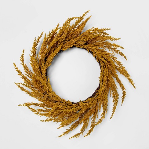 22 Artificial Goldenrod Wreath Yellow Threshold Target