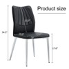 FONTOI 4PCS Dining Chairs with High Back Seat&Anti Slip Foot Pads for Family, Restaurants, Hotels, Coffee Shops, Black, 16.9"*34.3"*17.9" - 3 of 4