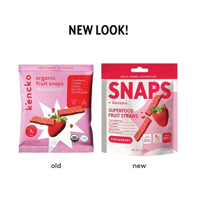 Kencko Dried Strawberry Fruit Snaps - 1oz