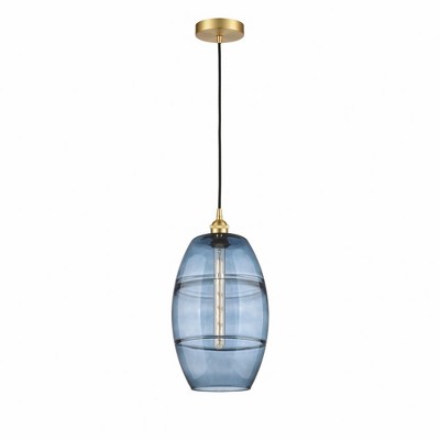 Vaz - 1 Light Cord Hung Mini Pendant In Industrial Style-18.5 Inches Tall and 10 Inches Wide