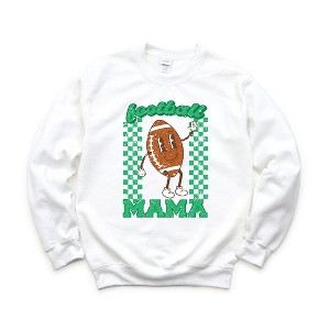 Simply Sage Market Women's Graphic Sweatshirt Checkered Football Mama - 1 of 2