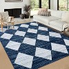 Whashable Runner Rugs for Hallway Runner Washable Kitchen Rugs Non Slip Modern Checkered Carpet Farmhouse Soft Contemporary Low Pile Carpet - 2 of 4