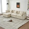 CAVINAS 103"Modular Combination Sofa,Ottoman-Style Cloud Floor Couch with Cushions,Modern Folding Chenille Sofa for Living Room - 2 of 4