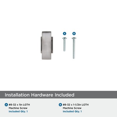 Brushed Nickel T-Handle Cabinet Knob with Mounting Hardware