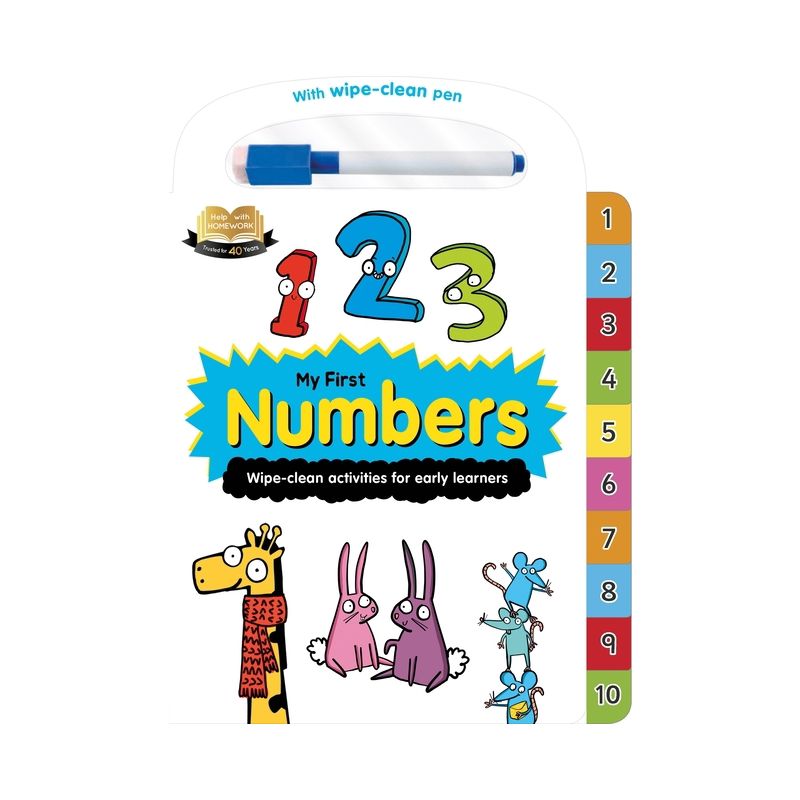 Help with Homework: My First Numbers-Wipe-Clean Activities for Early Learners - by  Igloobooks (Board Book), 1 of 2