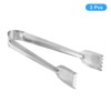 Unique Bargains Silver Tea Party Dessert Stainless Steel Ice Tongs - image 3 of 4