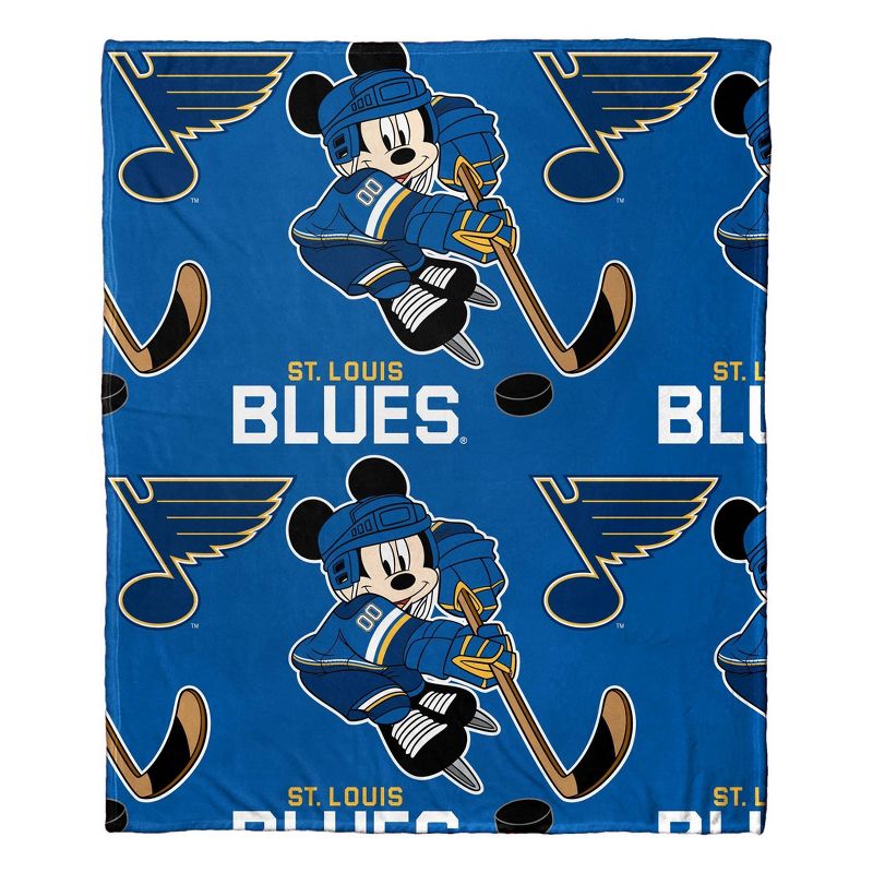 NHL St. Louis Blues Mickey Silk Touch Throw Blanket and Hugger, 2 of 4