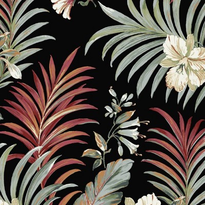 Simone Black Tropical High Back Outdoor Dining Chair Cushion