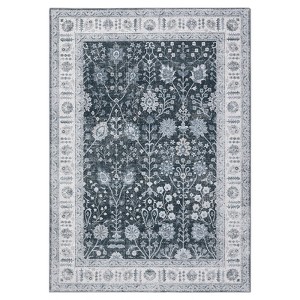 Soft Area Rugs - Machine Washable for Living Room, Non Slip Thin Low Pile Carpet, Vintage Boho Indoor Large Rugs for Bedroom Dining Room - 1 of 4