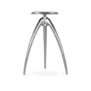 Meridian Furniture,Clara Silver Aluminum Counter/Bar Stool - 1 of 4