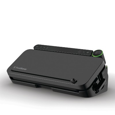 Black Stainless Steel Multi-Use Vacuum Sealer with Roll Storage