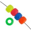 John Bead 1000pcs 9mm Plastic Crow Beads Opaque Neon Multi-Colored Pony Bead - 2 of 3
