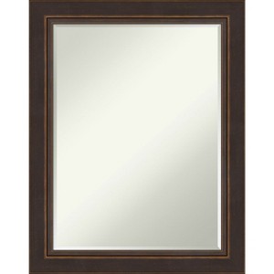 Amanti Art Lara Bronze Petite Bevel Wood Bathroom Wall Mirror 28.5 x 22.5 in. - 1 of 4