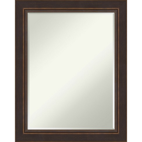 Amanti Art Lara Bronze Petite Bevel Wood Bathroom Wall Mirror 28.5 x 22.5 in. - image 1 of 4