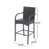 Christopher Knight Home Cascada Outdoor Wicker 30 Inch Barstools (Set of 2) - 3 of 4