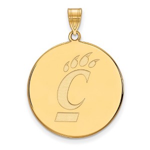 Black Bow Jewelry 14k Yellow Gold Plated Sterling Silver Cincinnati Bearcats NCAA Extra Large Pendant - 1 of 3