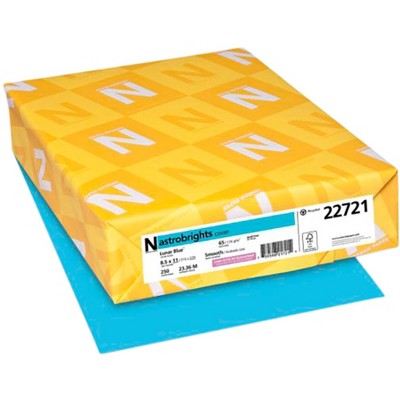 Astrobrights Card Stock, 8-1/2 x 11 Inches, 65 lbs, Lunar Blue, Pack of 250