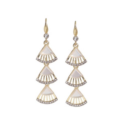 SOHI Women's Fan Drop Earrings